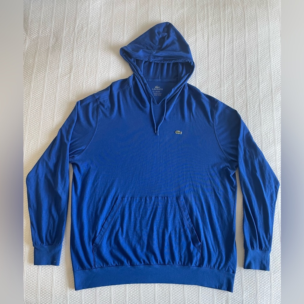 LACOSTE Men’s Long Sleeve T-shirt Hoodie, Royal blue